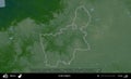 Grodno Region outlined, Belarus. Physical Royalty Free Stock Photo