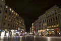 Grodzka street in old town at christmastime in Krakow Royalty Free Stock Photo