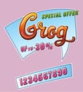 Grog promotional sticker