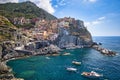 Grogeous view of the Manarola town in Cinque Terre, Italy