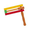 Purim grogger traditional noisemaker icon vector Royalty Free Stock Photo