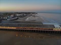 Walton on the naze pier breakwater sunset Royalty Free Stock Photo