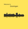 Groningen, Netherlands city silhouette