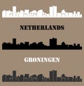 Groningen, Netherlands city silhouette