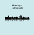 Groningen, Netherlands city silhouette