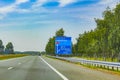 Road sign at highway freeway motorway Groningen Dutch Holland Netherlands