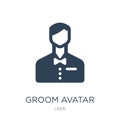 groom avatar icon in trendy design style. groom avatar icon isolated on white background. groom avatar vector icon simple and