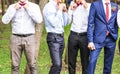 Groom With Best Man And Groomsmen At Wedding Royalty Free Stock Photo