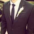 Groom Boutonniere Royalty Free Stock Photo