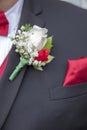 Groom Boutonniere Royalty Free Stock Photo