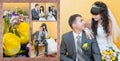 Groom and the bride in their wedding day Royalty Free Stock Photo