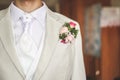 Groom dressed in white Royalty Free Stock Photo