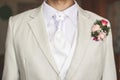 Groom dressed in white Royalty Free Stock Photo