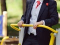 Groom at Exerciser Royalty Free Stock Photo