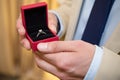 Groom holding ring