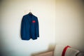 Groom jacket on hanger Royalty Free Stock Photo