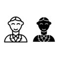 Groom line and glyph icon. Man vector illustration isolated on white. Husband outline style design, designed for web and Royalty Free Stock Photo