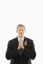 Groom praying. Royalty Free Stock Photo