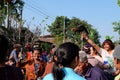 The Groom procession at native wedding culture in Buriram Thailand
