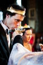 Groom in religious wedding ceremony