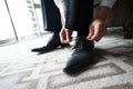 The groom's shoes
