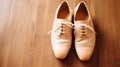 Groom\'s shoes arranged for the wedding ceremony, AI Generated