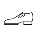 Groom shoes vector line icon, sign, illustration on background, editable strokes Royalty Free Stock Photo