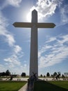 Groom Texas cross on a beautiful blue sky