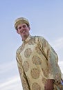 Groom wearing Vietnamese Ao Dai