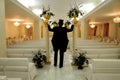 Groom in wedding chapel