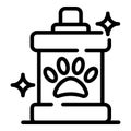 Groomer shampoo icon, outline style