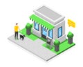 Grooming House Isometric Composition
