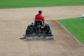 Grooming the Infield at Hammond Stadium