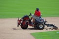 Grooming the Infield at Hammond Stadium