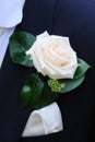 Grooms Buttonhole flower. Royalty Free Stock Photo