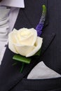 Grooms buttonhole at wedding Royalty Free Stock Photo