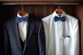 Grooms style showcased close up of wedding accessories and details