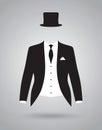 Grooms suit jacket outfit Royalty Free Stock Photo