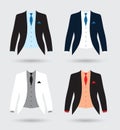 Grooms suit jacket outfit Royalty Free Stock Photo