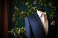 a grooms suit on a mannequin