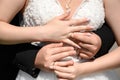 Grooms wear their wedding rings on their fingers.