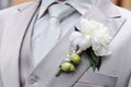 Grooms wedding flower Royalty Free Stock Photo