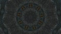 Groonge kaleidoscope in Dark Brownish Grey and Soft Blue Royalty Free Stock Photo
