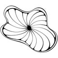 Groovy abstract spiral shape