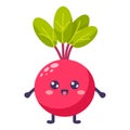 Groovy cartoon cute radish Royalty Free Stock Photo