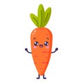 Groovy cartoon funny carrot Royalty Free Stock Photo