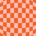 Groovy checkerboard pattern background.