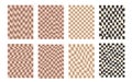 Groovy checkerboard pattern set. Psychedelic checker background pack. Trippy y2k retro vertical textures. Funky abstract poster