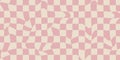 Groovy Checkerboard Patterns. Psychedelic Abstract Grid Backgrounds 1970s Retro Style, Perfect for Web Design and Social