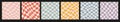 Groovy Checkered Background. Retro Twisted Square templates collection. Waves Trippy Grid. Trendy Hippie aesthetic